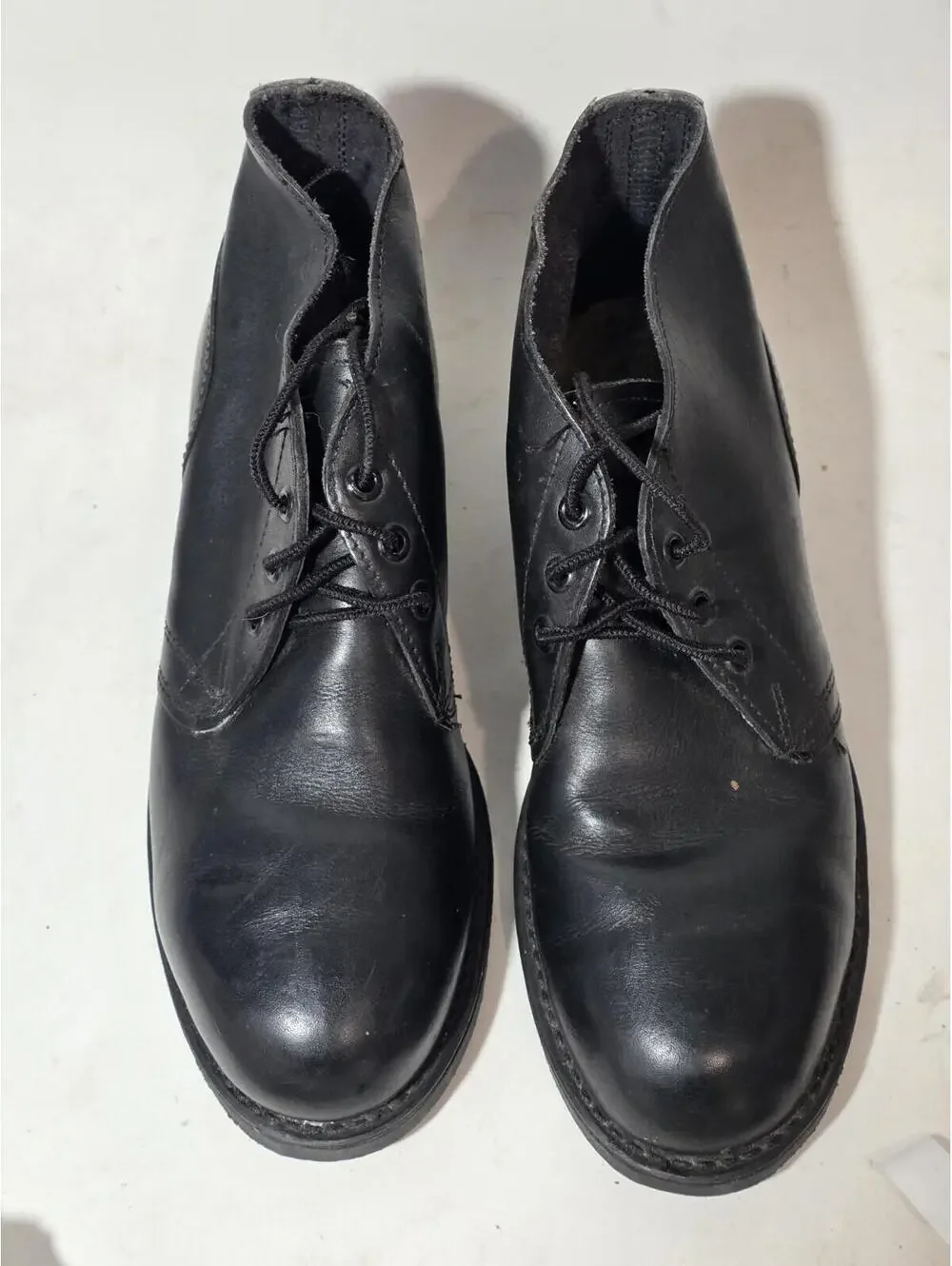 ADDISON SHOE COMPANY boots vintage leather chukka lace up 1980 steel toe 80s 6 N